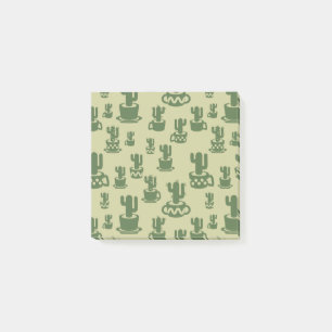 Succulent cactussilhouet in bekertjes en potten post-it® notes