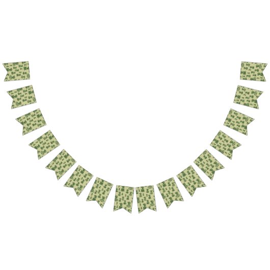 Succulent cactussilhouet in bekertjes en potten vlaggetjes (Alle)