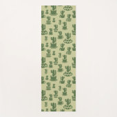 Succulent cactussilhouet in bekertjes en potten yogamat (Voorkant)