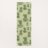 Succulent cactussilhouet in bekertjes en potten yogamat (Achterkant)