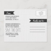 Succulent Chalkboard Wedding Save The Date Kaarten (Achterkant)