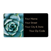 Succulent Closeup Etiket (Voorkant)