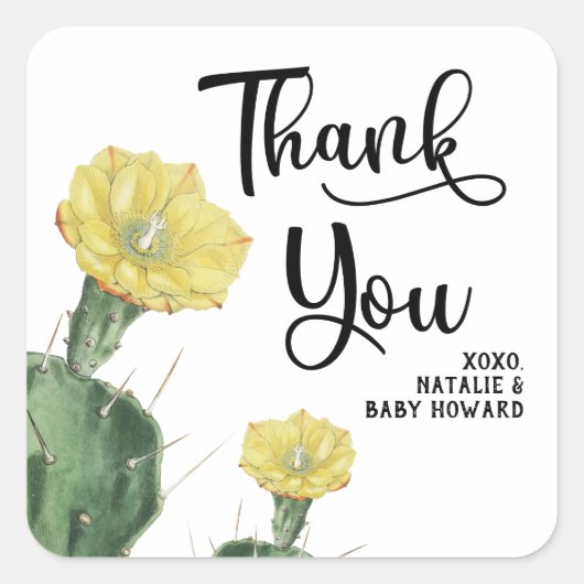 Succulent Dank u Sticker (Voorkant)