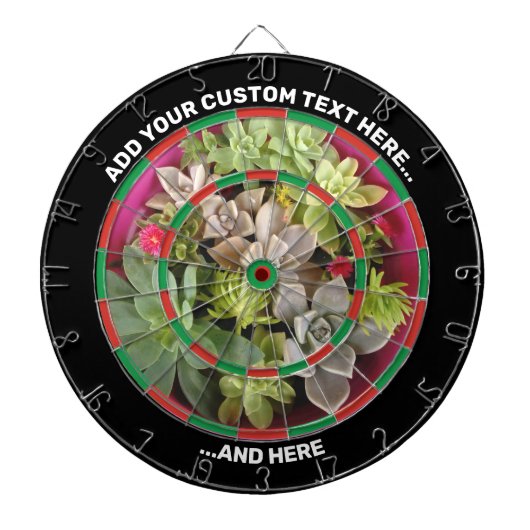 Succulent Dartboard met de Tekst van de Douane Dartbord (Voorkant)