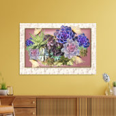 Succulent decor canvas afdruk (Insitu (Woonkamer))