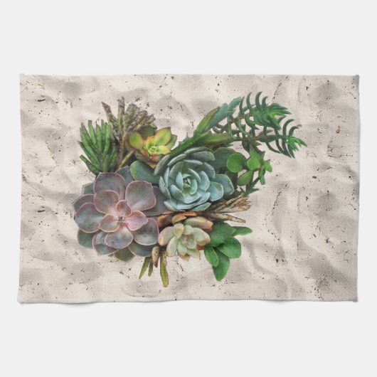 Succulent decor theedoek (Horizontaal)