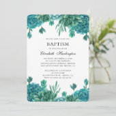 Succulent doopsel. Waterverf muntcactus. cactussen Kaart (Staand voorkant)