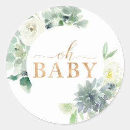Succulent en groen Oh Baby Sticker