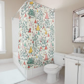 Succulent et rideau en douche de triangles (En situation)