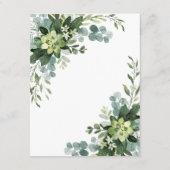 Succulent Eucalyptus Elegant Boho Greenery Wedding Informatiekaartje (Achterkant)