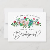 Succulent Floral Bridesmaid Kaart (Voorkant)
