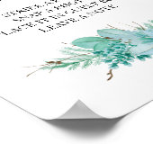 Succulent Foto Guest Book Wedding Sign Poster (Hoek)