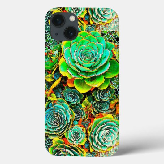 Succulent Garden Pop Art Tough Xtreme Coque (Verso)