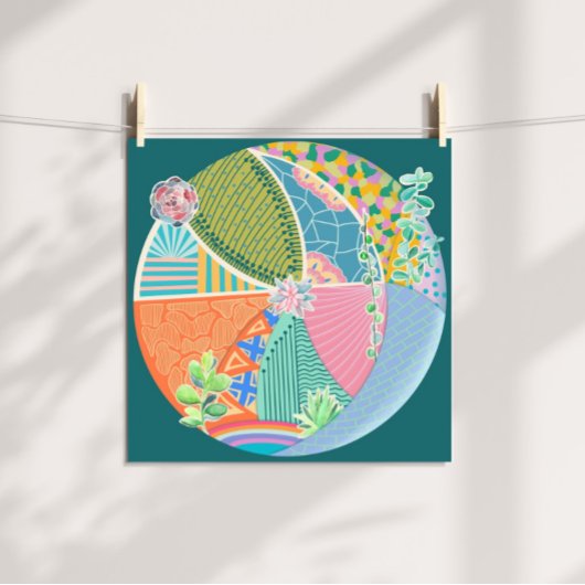 Succulent Garden Poster