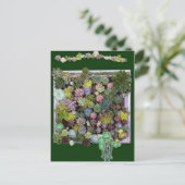 Succulent Garden Wall beeldscherm Briefkaart (Staand voorkant)