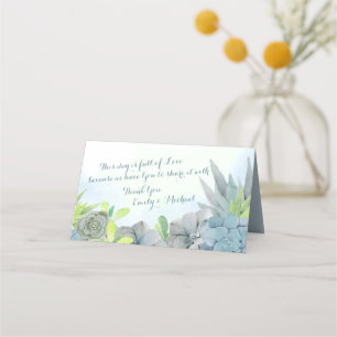 Succulent Garden Waterverf Steel Blue