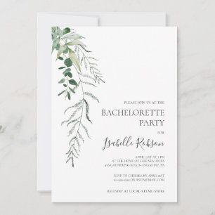 Succulent Greenery   Bachelorette Party Kaart