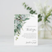 Succulent Greenery | Dank u Kaart voor ontvangst (Staand voorkant)