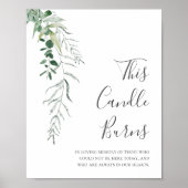 Succulent Greenery Deze kaars brandt het huwelijk Poster (Voorkant)