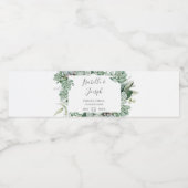 Succulent Greenery | Etiket waterflesje (Enkel label)