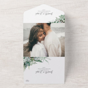 Succulent Greenery   Fotozegel en -verzending All In One Uitnodiging