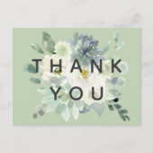 Succulent Greenery Hartelijk dank Briefkaart (Voorkant)