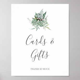 Succulent Greenery   Kaarten en cadeaubonnen Poster