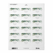 Succulent Greenery | RSVP-Adresetiketten voor brui Etiket (Full Sheet)