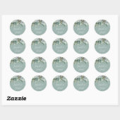 Succulent Greenery | Sage Wedding Envelope-zegels Ronde Sticker (Vel)