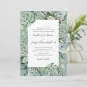 Succulent Greenery | Traditionele standaardnaam Kaart (Staand voorkant)