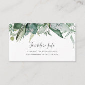 Succulent Greenery | Weddenschap-website Informatiekaartje (Voorkant)