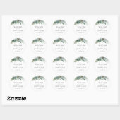 Succulent Greenery | Welkom bruiloft Ronde Sticker (Vel)