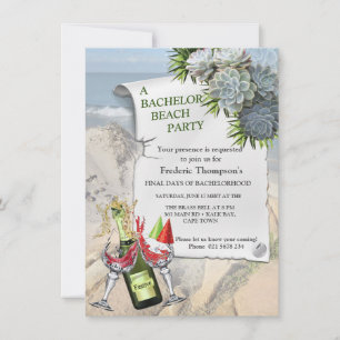 Succulent Hues of bleek blues Bachelor Party