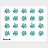 Succulent in waterverf ronde sticker (Vel)