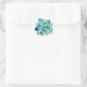 Succulent in waterverf ronde sticker (Tas)