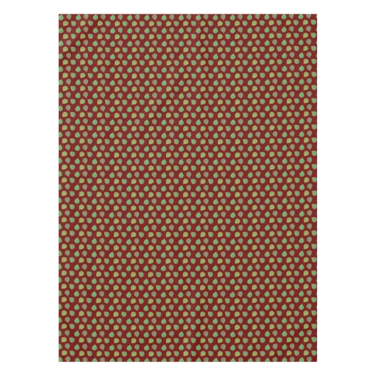 Succulent Jade Tree Green Leaves on Maroon Tafelkleed (Voorkant)