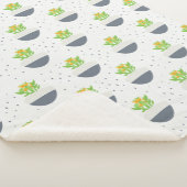 Succulent Kalanchoe Plant Mam Pattern Sherpa Deken (3/4)