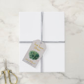 Succulent Laat liefde groeien Botanische bruiloft  Cadeaulabel (Met Touw)