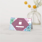 Succulent Modern Chic White Fiesta Table Number (Achterkant)