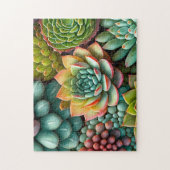 Succulent Motif Easy Cerveau Art Puzzles Photo Puz (Vertical)