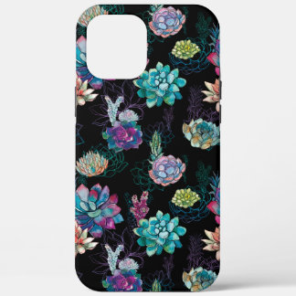 Succulent naadloos patroon iPhone 12 pro max hoesje