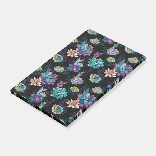 Succulent naadloos patroon  post-it® notes (Schuin)