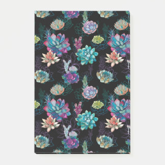 Succulent naadloos patroon post-it® notes