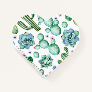 Succulent notebook Heart-Shaped Notitieboek