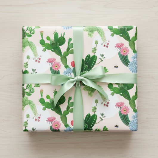 Succulent Oasis Wrapping Paper Sheets