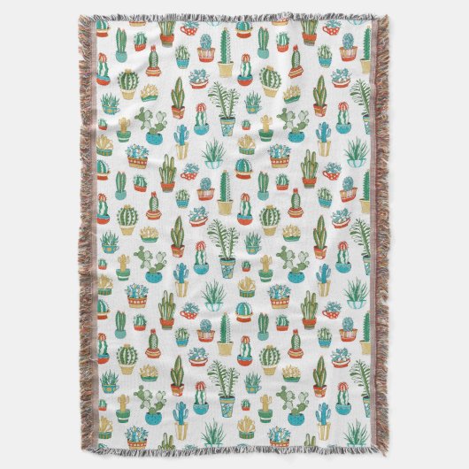Succulent Patroon Deken (Voorkant Verticaal)