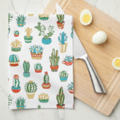 Succulent Patroon Theedoek (Quarter Fold)