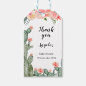 Succulent Peach Modern Dank u Label. Cadeaulabel (Voorkant)