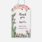 Succulent Peach Modern Dank u Label. Cadeaulabel (Achterkant)