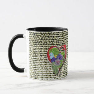 Succulent Plant decor binnen een hart Mok